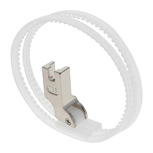 Image of Othmro 3Pcs #T35 Double Ring Presser Foot - Plastic and Steel for Industrial Sewing Machine - High Shank Hinged Feet in White