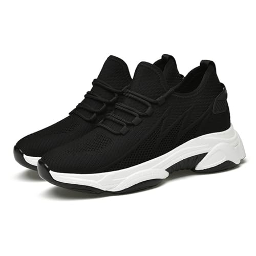 Tallure Sneakers,Height Increasing Shoes,Elevator Shoes for Men Invisible Height Shoe for Men Women Flying Woven Mesh Breathable Running Sneakers Flat/1.54/2.36/3.15/3.93 Inches Taller Shoe2