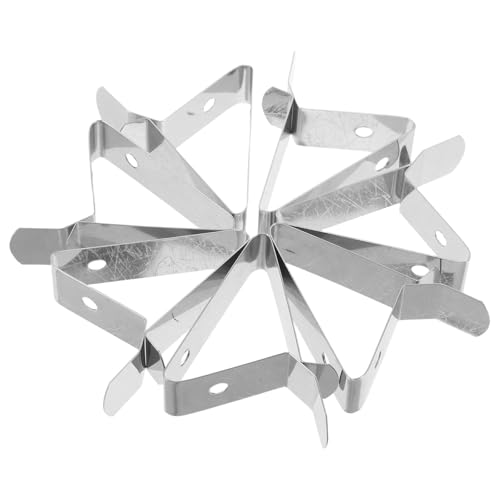 Milisten 8 Stück Grillthermometer Klammern aus 304 Edelstahl Thermometer Sondenhalter für Kochen und Kaffee Verbrühungsschutz Klemmlochdurchmesser 4,0mm