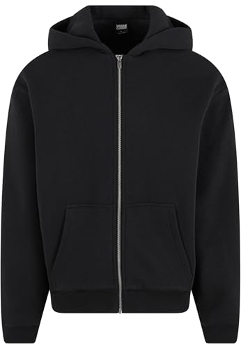 Urban Classics Fluffy Zip Hoody Uomo Felpa Jogging Nero L 70% Cotone, 30% Poliestere Regular - 3