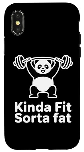 Kinda Fit Sorta Fat Funny Panda W tBbglX EGCgteBO X}zP[X iPhone X/XS p