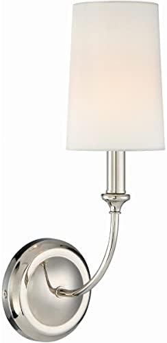 Crystorama Libby Langdon Sylvan 1 Light Polished Nickel Sconce