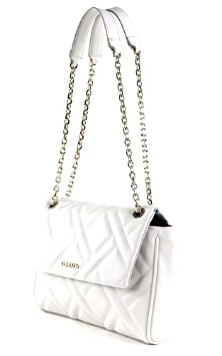 Calvin Klein Quilt EW Convertible Flap Xbody Ecru