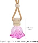 6Pcs Forme de fleur Air Freshener suspension de voiture, Aromathérapie de voiture bouteille de diffuseur d'huile essentielle, bouteilles de parfum rechargeables Pendentif décoration intérieure automatique pour ornement de bouteille essentielle (puits)