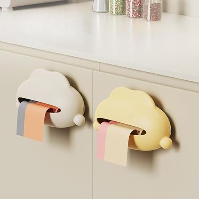 Plastic Bag Holder,Creative Kitchen Grocery Plastic Bag Holder and Dispenser,Wall Mounted Storage Bag Dispenser (Grey)