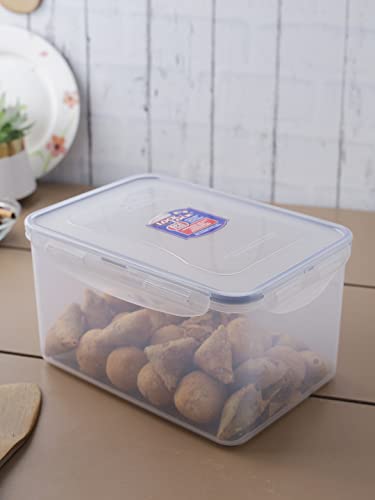 Image of LocknLock Airtight Fridge Containers With Lid 3100ml, Leak Proof, BPA Free Plastic Food Container For Kitchen Storage | Microwave Safe| Fresh Fruits,Vegetables Containers for Fridge Organizer
