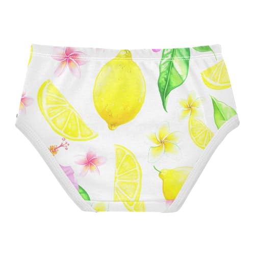 Cotton Toddler Underwear Floral Pink Floral Yellow Lemons White Panties Little Girl Animals Kids Undies Briefs 2t2