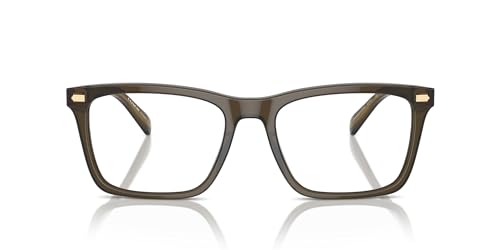 COACH HC6238U Universal Fit Prescription Eyewear Frames, Transparent Olive/Demo Lens, 57 mm