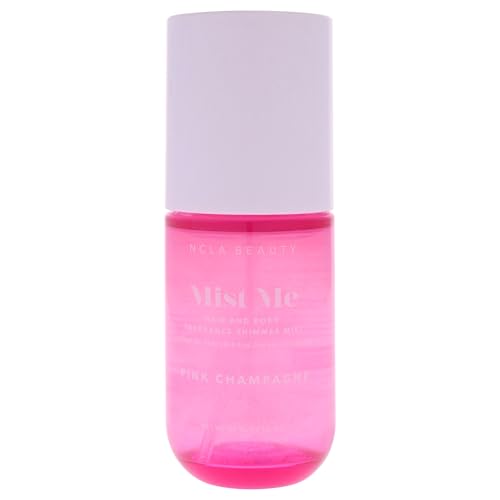 NCLA Beauty Mist Me - Alcohol Free Body Spray for Women - Shimmer Fragrance Mist for Radiant Hair and Skin - Light and Airy - Pink Champagne - 2 oz