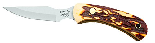 Bear & Son Stag Delrin 6 1/2" Ergonomic Caper Fixed Blade Knife