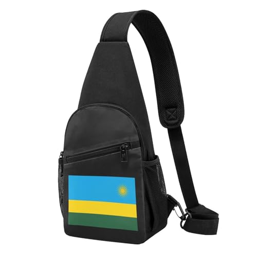 Rwanda Flag，Fashion One-Shoulder Bag，Anti-Theft Crossbody Shoulder Chest Bag