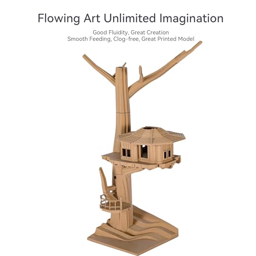 Image of Official CREALITY Wood Filament PLA 1.75 mm, Wood 3D Printer Filament, More Than 30% Real Wood, Smooth Silk Texture, Toughness, 1kg(2.2lbs) /Spool 3D Printing Filament, for All FDM 3D Printers