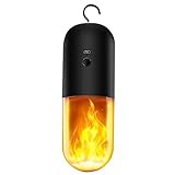 Prosperbiz Flame Light, Gravity Glowing Effect Flickering Bulbs, USB Rechargeable Flame Lamp with 2 Modes - Constant Light and Flame Light, Portable Camping Lights，Atmosphere Lighting for Christmas