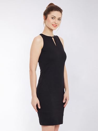 Image of Miss Chase Women's Sleeveless Collared Bodycon Above-Knee Polyester Dress