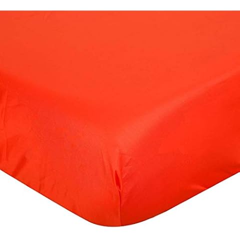 SHERA'S BEDDINGS Soft Crib Sheet 1- Pack Fitted Crib Sheet, Egyptian Cotton Toddler Sheets for Baby Boys Girls, Solid Color Toddler Sheet, 28" X 52" with an 9" Pocket, Orange Cover