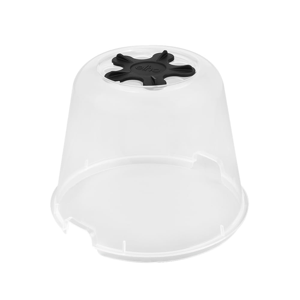 elho Green Basics Grow House Round 17 - Accessory for Indoor, Outdoor, Grow your Own & Accessories - Ø 17.0 x H 13.8 cm - Transparent/Transparent