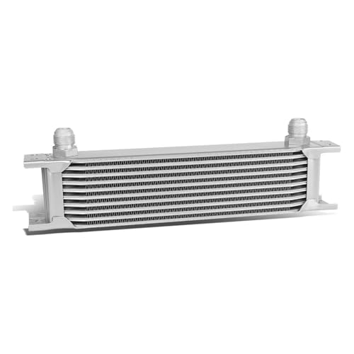 Refroidisseur d'huile universel AN10 en aluminium argent à 10 rangées pour moteur
