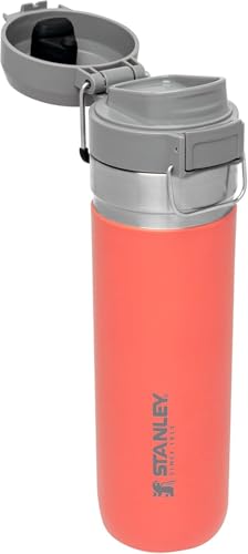 Image of Stanley Quick Flip GO Water Bottle 24 oz | Push Button Lid | Leakproof and Packable for Travel and Sports | Insulated Stainless Steel | BPA-Free | Guava