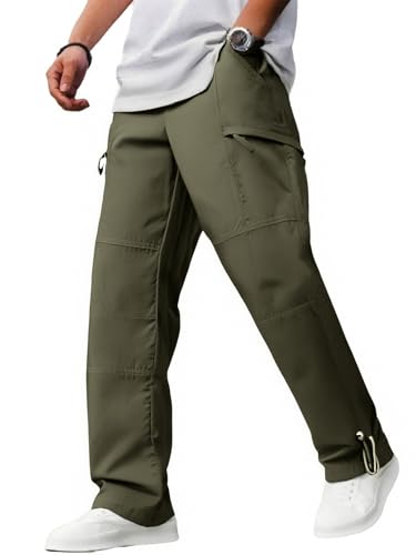 Tactical Cargo Pants for Men Waterproof Ripstop Military Work Pants with Drawstring Ankles Outdoor Hiking Camping Trousers2