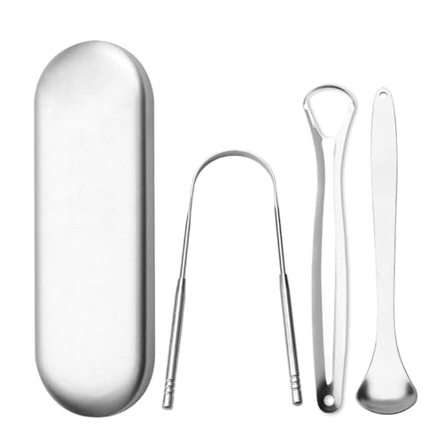 Raschietti Per Lingua, Raschietto Per Lingua In Acciaio, Pulisci Lingua, Tongue Scraper, Pulitore Lingua, Spazzolino Lingua Per Ridurre L'alito Cattivo Spazzolini Lingua Orale Per Adulti Bambini