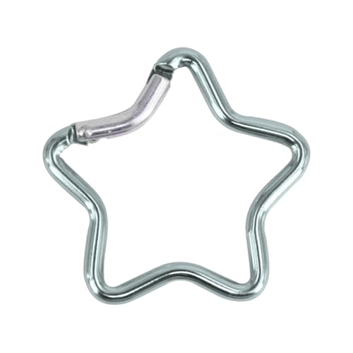 Youngy Carabiner Clip Star Shaped Climbing Buckle Aluminum Alloy Heavy Duty Keyring Hook for Camping Fishing Hiking Traveling Star Shaped Carabiner, Light Green