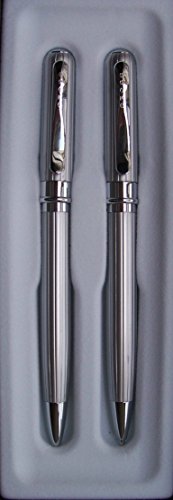 Cross Athens Satin Chrome Ballpoint Pen & 0.9mm Pencil Gift Set