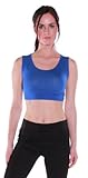 Emmalise Women's Active Muscle Crop Tank Top Shirt Tee Royal Large
