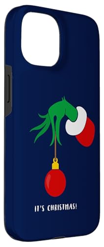 Xmas Green Monster Hate Christmas Boule Rouge Humour Ugly Coque pour iPhone 15 – vue 3