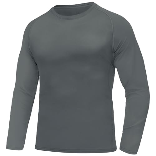 DMVOD Men's Fork Shoulder Quick-Drying Stretch Round Neck T-Shirt