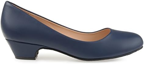 Brinley Co. Womens Soren Classic Faux Leather Comfort-Sole Heels Navy, 10 Regular US | Image 1