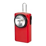 ITENSE - Linterna de mano, antorcha - Color: rojo - forma rectángulo - con gancho para colgar en cualquier lugar - LED potente - resistente, ideal para acampar, senderismo, etc