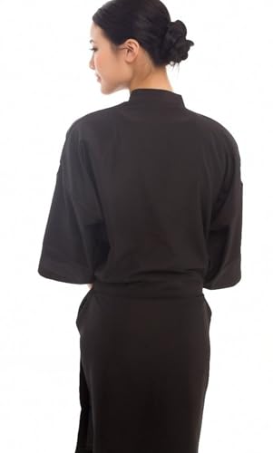 PERFEHAIR Salon Kundenkleid, Fiseurumhang im Kimono Stil (Farbe: Schwarz)
