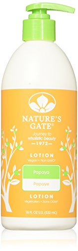 Nature's Gate Papaya Moisturizing Lotion for All Skin Types, 18-Ounce Bottles (Pack of 2)