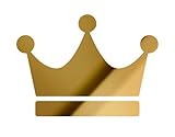 Decal Stickers of Crown King Ruler Royalty (Metallic Gold) (Set of 2) Luxury Weatherproof Vinyl Decal Stickers for Laptop Desktop Smartphone Car Dirt Bike Wall Room Mason Jar - AYAstic878920GO