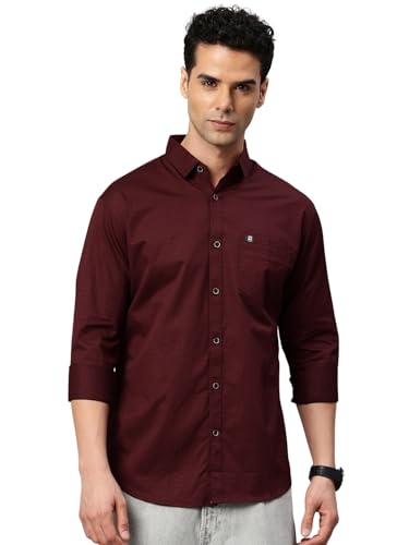 Image of Majestic Man Comfort Slim Fit Solid Pure Cotton Casual Shirt