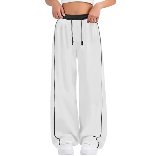 Pantalones Casuales de Pierna Ancha para niñas, Holgados y Rectos, Ideales para Hacer Deporte en Verano. para la Escuela