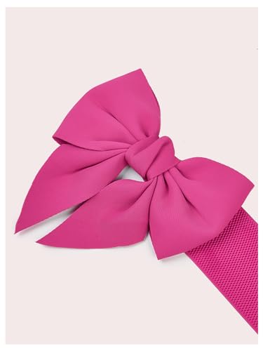 Verdusa Women's Bow Knot Wide Elastic Waist Belt Stretchy Waistband3