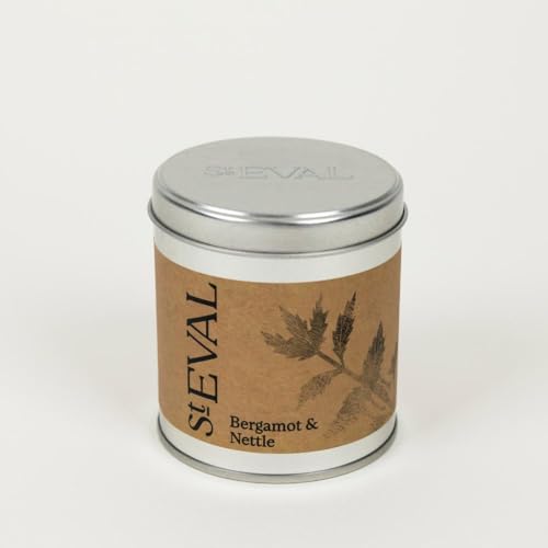 St. Eval Bergamot & Nettle Scented Tin Candle - Wax - Refreshing Fragrance - an Uplifting, Herbal Aroma with Bergamot Accord and Nettle Leaves - Made in Cornwall - Image 4