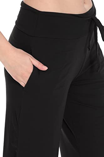 Leggings Depot Women's Fashion Pajama Lounge Pants With Pockets-Pj20-Black-Xl #TOP4
