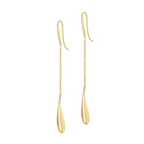 Bijoux en or jaune 9 carats CARISSIMA en forme de goutte d'eau élégante pour femme