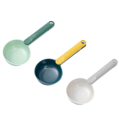 OFFSCH 3piezas Cucharas Arroz Multiusos Con Mango Cómodo y Diseño Resistente Para Harina Cereales y Granos Cocina Doméstica Material Abs Seguro y Fácil Limpieza