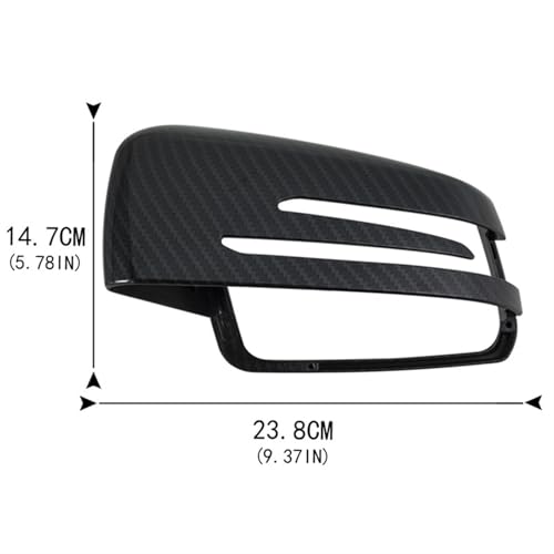 Boîtier de rétroviseur noir mat pour Mercedes Classe C E S - 4