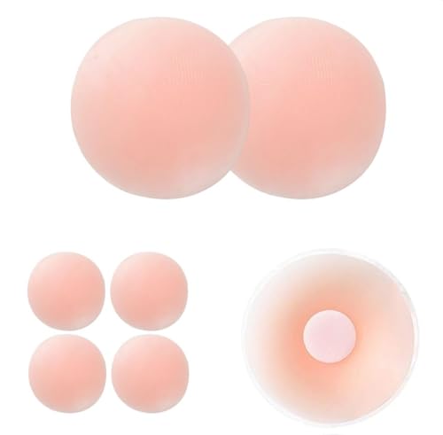 Kit 02 Pares de Tapa Seio Adesivo, Protetor de Mamilo de Silicone, Adesivo Ultrafino, Transparente,