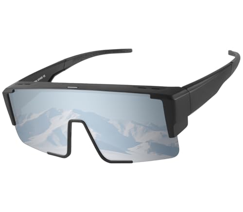 Lunettes de soleil polarisées homme femme UV400 cyclisme pêche argent
