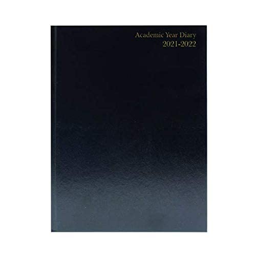 Image of Academic Diary Day Per Page A5 Black 2021-22 KF1A5ABK21 + FINCHLEY PEN FREE
