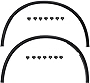 KARPAL Front Left LH Driver & Right Passenger Side Arch Fender Trim Wheel Housing Molding Compatible With 2011-2020 Dodge Durango CH1290112 CH1291112