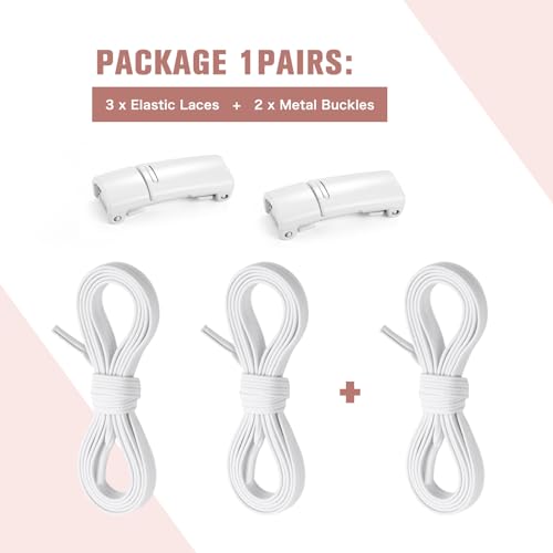 Image of Aiboxin Upgraded Version No Tie Elastic Shoelaces, With Magnetic Shoe Laces Lock - One Size Fits All Kids & Adult