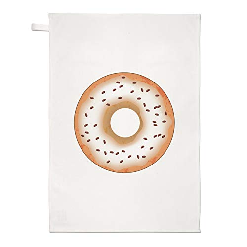 Café Vitré Rondelle Donut Thé Serviette Plat Tissu
