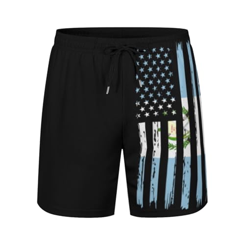 Short de plage drapeau États-Unis et Guatemala pour bain et course homme