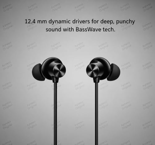 Image of Original Neckband Compatible with OnePlus Bullets Wireless Z3 Earbud Buds Earbuds Neckband Earphone (Black)